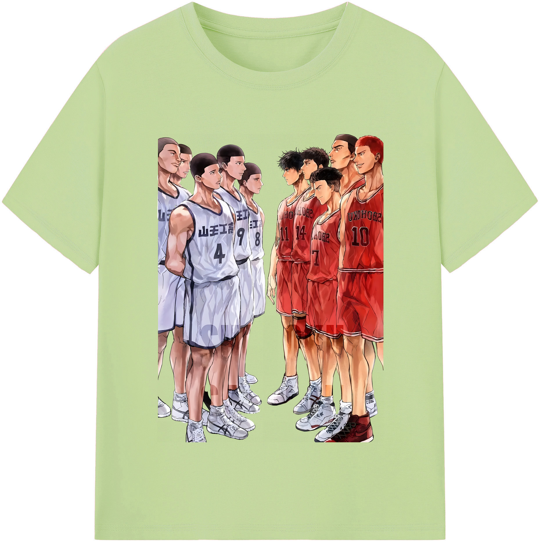SLAM DUNK／スラムダンク 綿100％半袖Tシャツ（フロントプリント）
